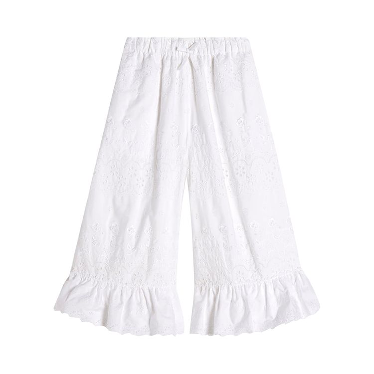 

Брюки Simone Rocha Trim Drawstring Long Bloomer Trousers 'White', белый
