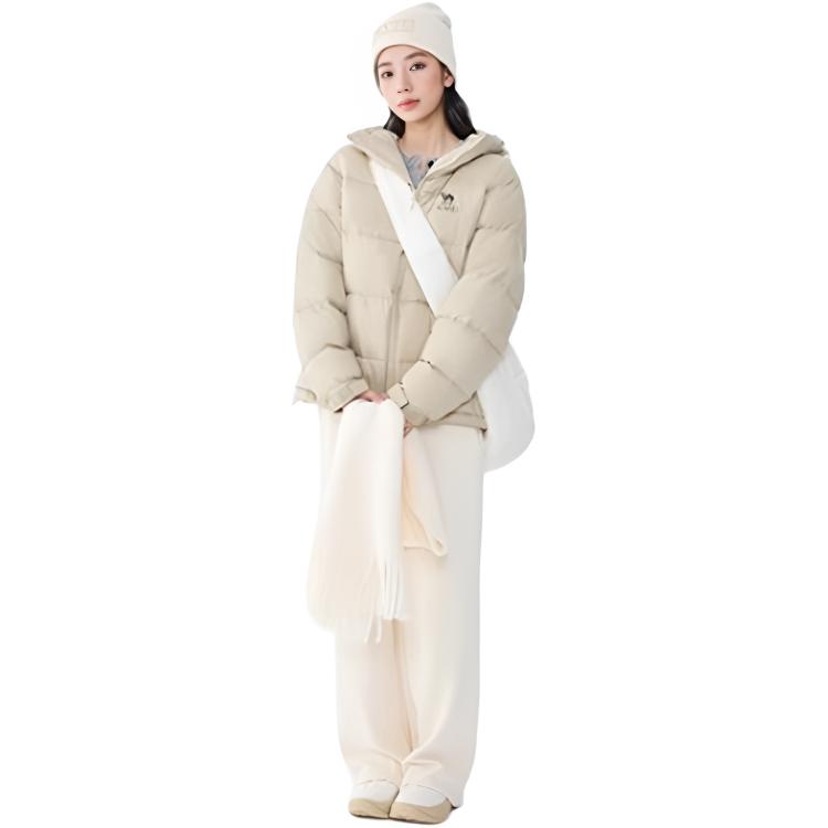 

Пуховик Unisex с капюшоном утепленный CAMEL, milk tea коричневый