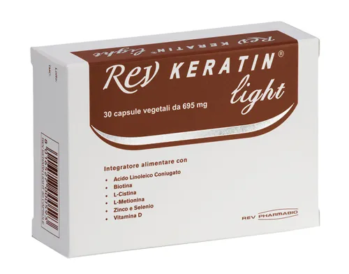 

Rev Keratin Light Оздоровительная добавка для ногтей и волос, 30 капсул