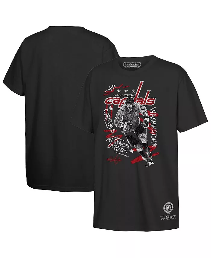 

Футболка для мальчиков и девочек Alexander Ovechkin "Chalked Up" черная, Washington Capitals Mitchell & Ness