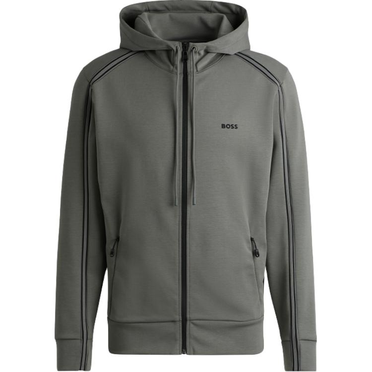 

Босс худи с молнией HUGO BOSS, серый