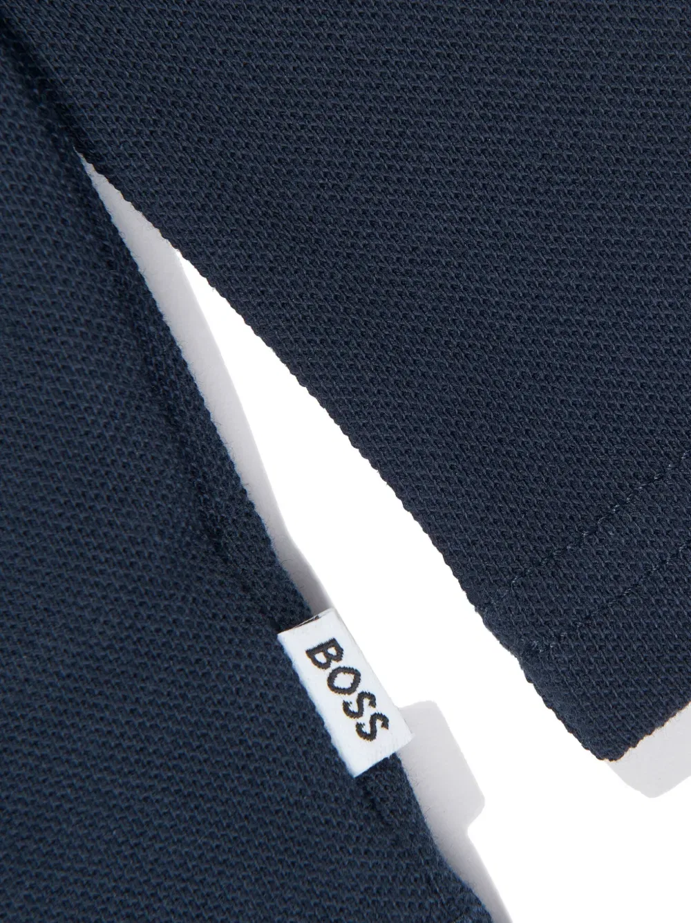 Хлопковая рубашка-поло с логотипом Boss Kidswear, синий — фото 3