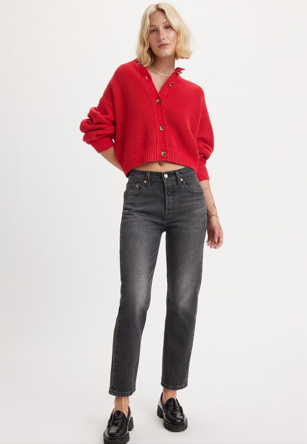 

Джинсы-сигареты 501 Crop Levi's, цвет long live the queen