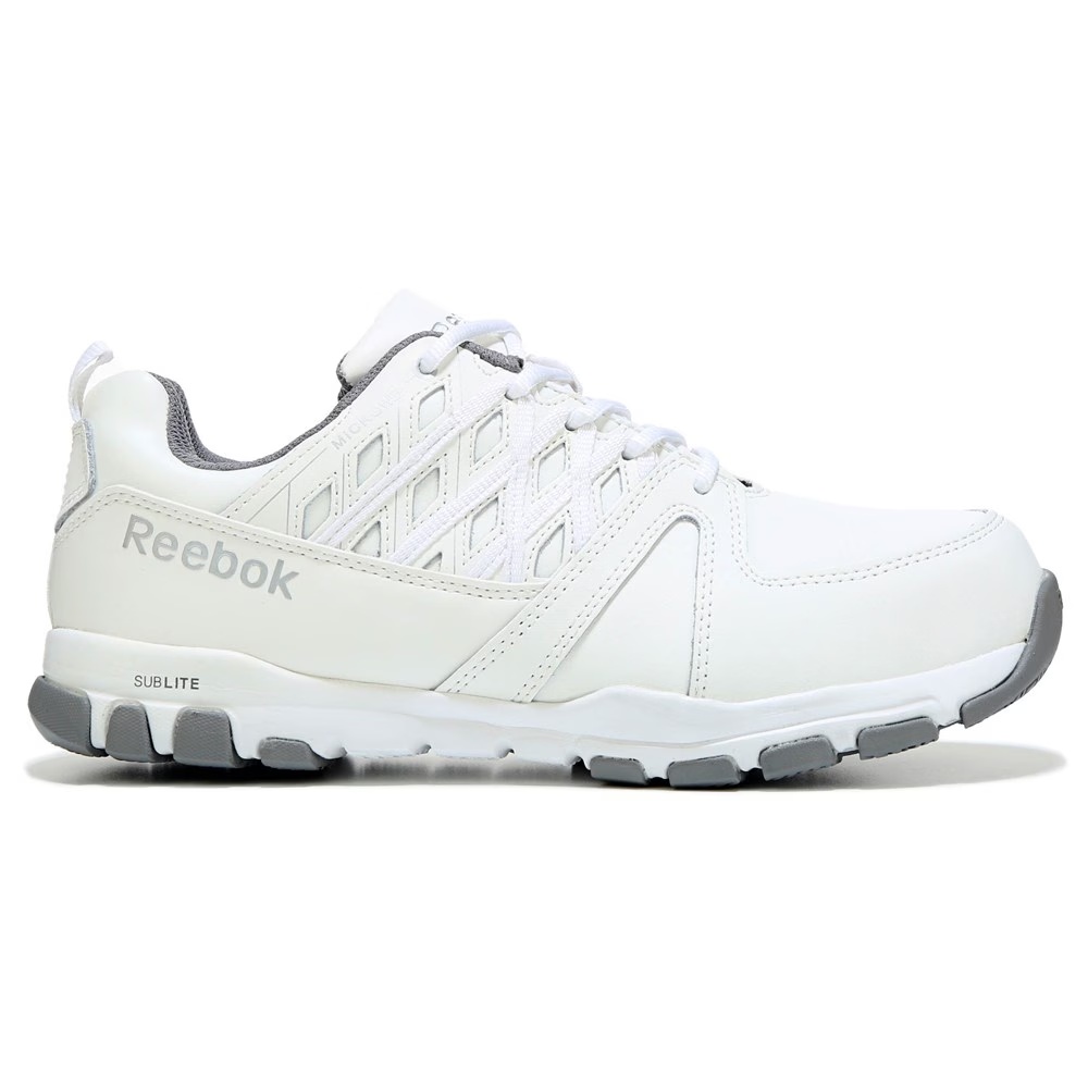 

Кроссовки для работы с мягким носком Reebok Work, white leather