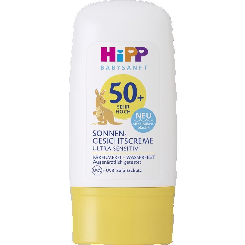 

Солнцезащитный крем для лица Babysanft Ultra Sensitive SPF 50+ HiPP, 30 ml