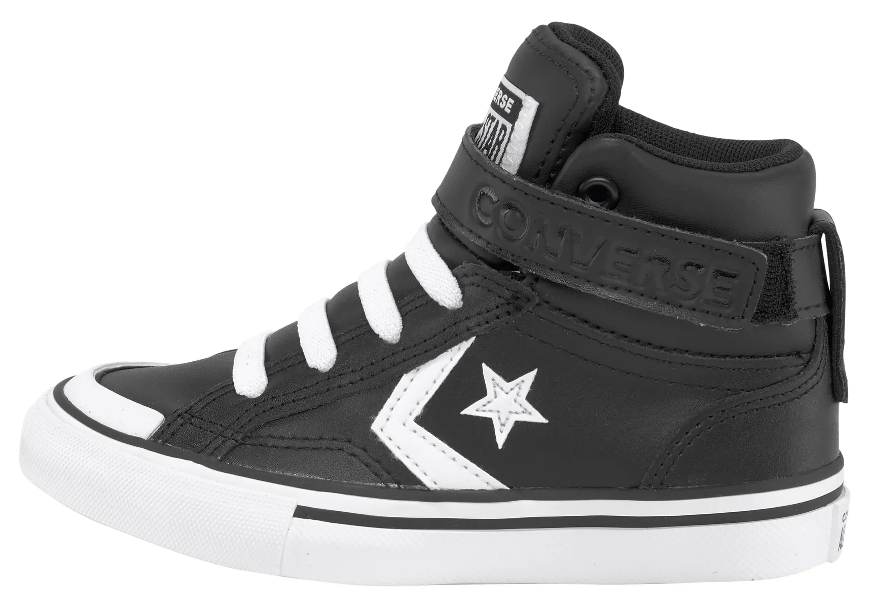 Кроссовки Converse "PRO BLAZE STRAP LEATHER", черно-белый — фото 2