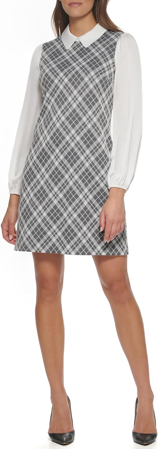

Женское платье-трапеция Tommy Hilfiger с воротником «Питер Пэн», Charcoal/Ivory