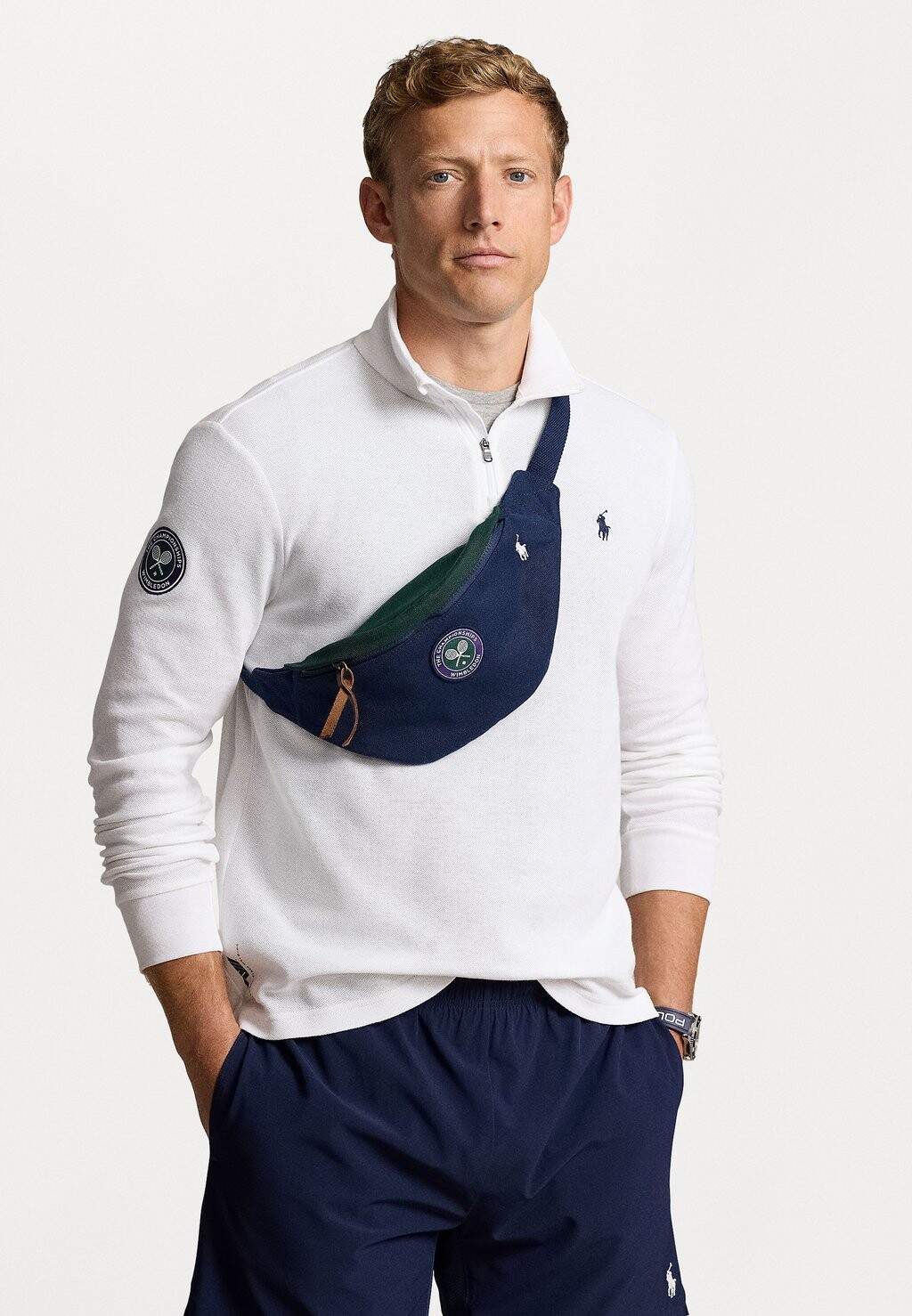 

Поясная сумка WIMBLEDON CANVAS WAISTPACK Ralph Lauren, темно-синий