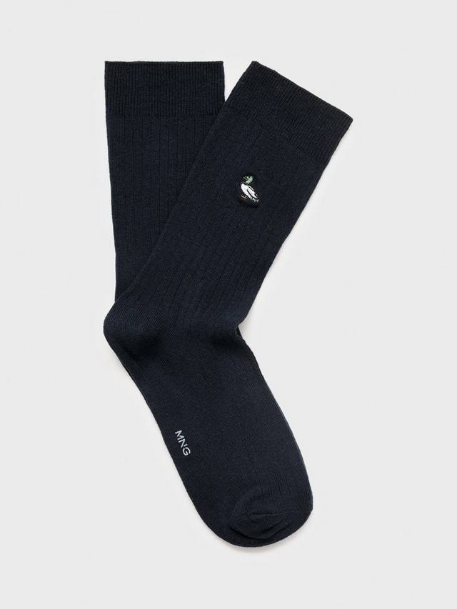 

Носки с вышивкой уточки Mango, Navy
