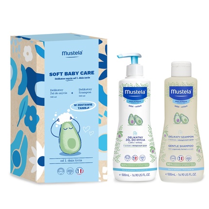 

Мягкий очищающий гель Soft Baby Care с первого дня - 500 мл Mustela