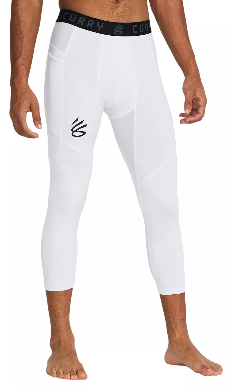 

Мужские леггинсы бренда Curry 3/4 Under Armour, белый/черный