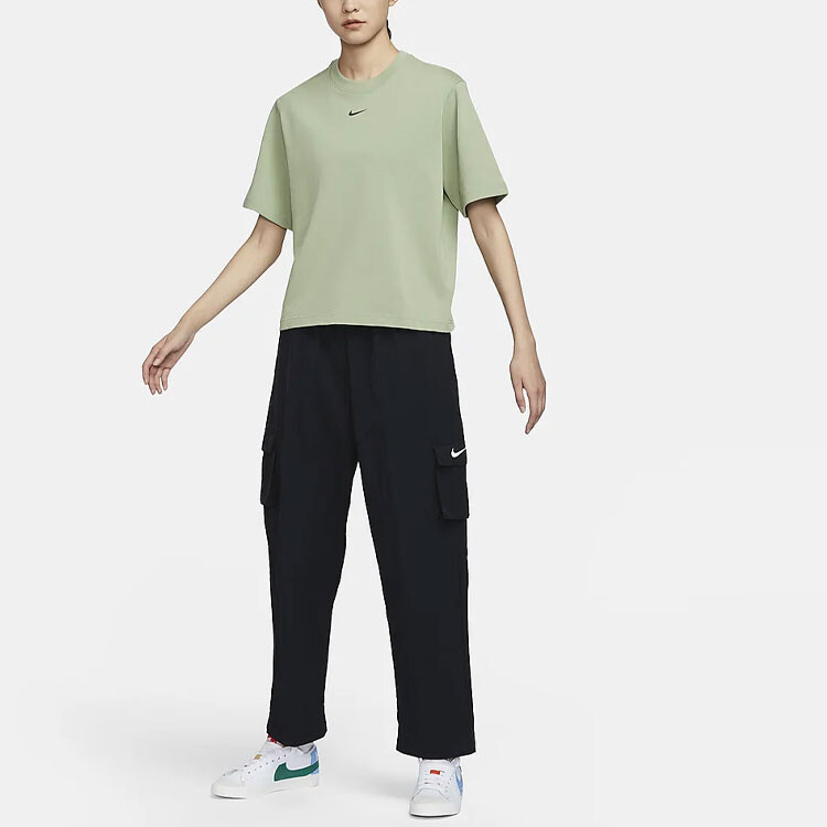 Футболка серии Sportswear Essentials женская, цвет масляно-зеленый/цвет масляно-зеленый Nike — фото 3