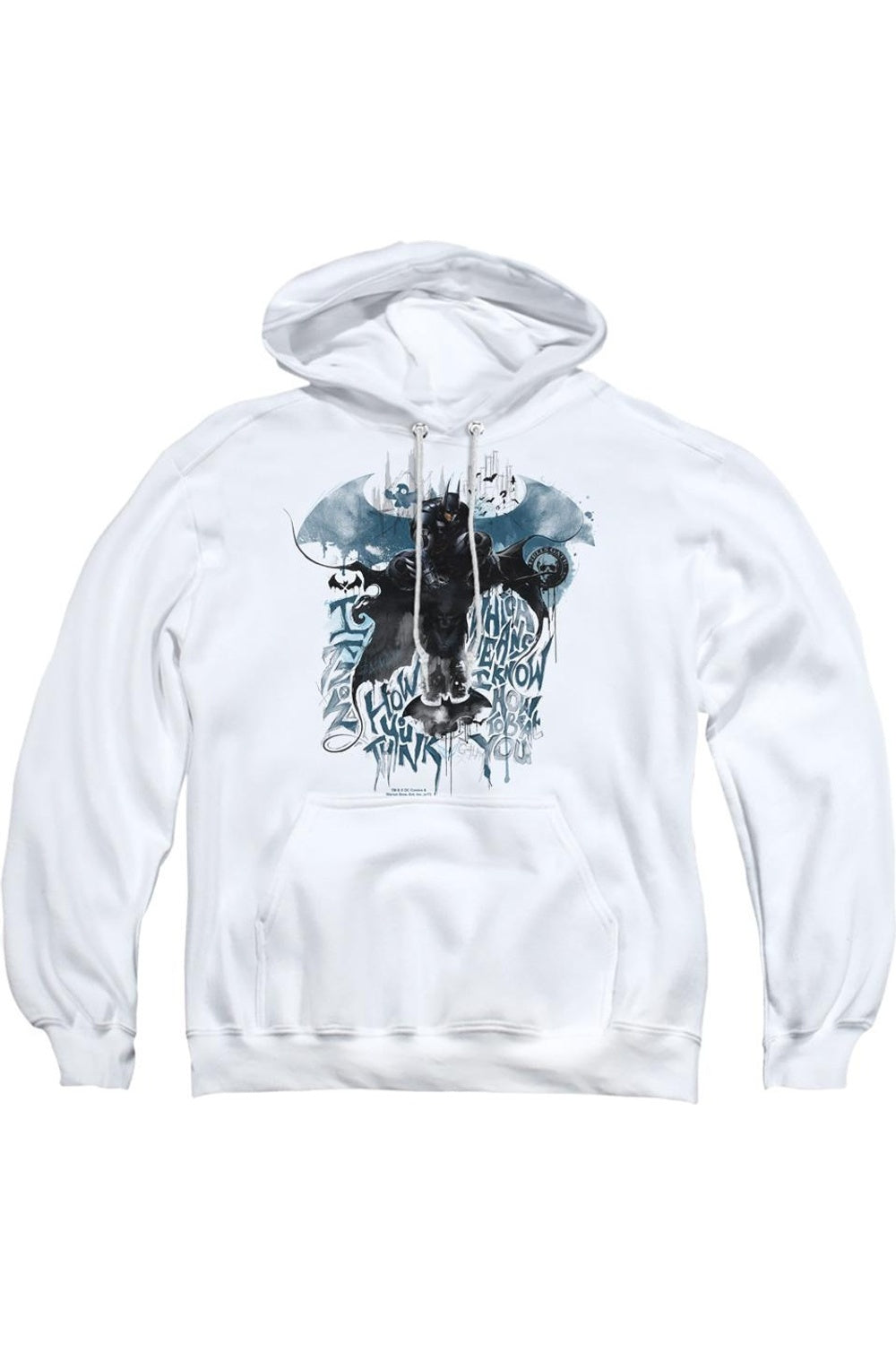 

Batman Arkham Knight I Know Adult Pull Over Hoodie / Толстовка с капюшоном Gildan, белый