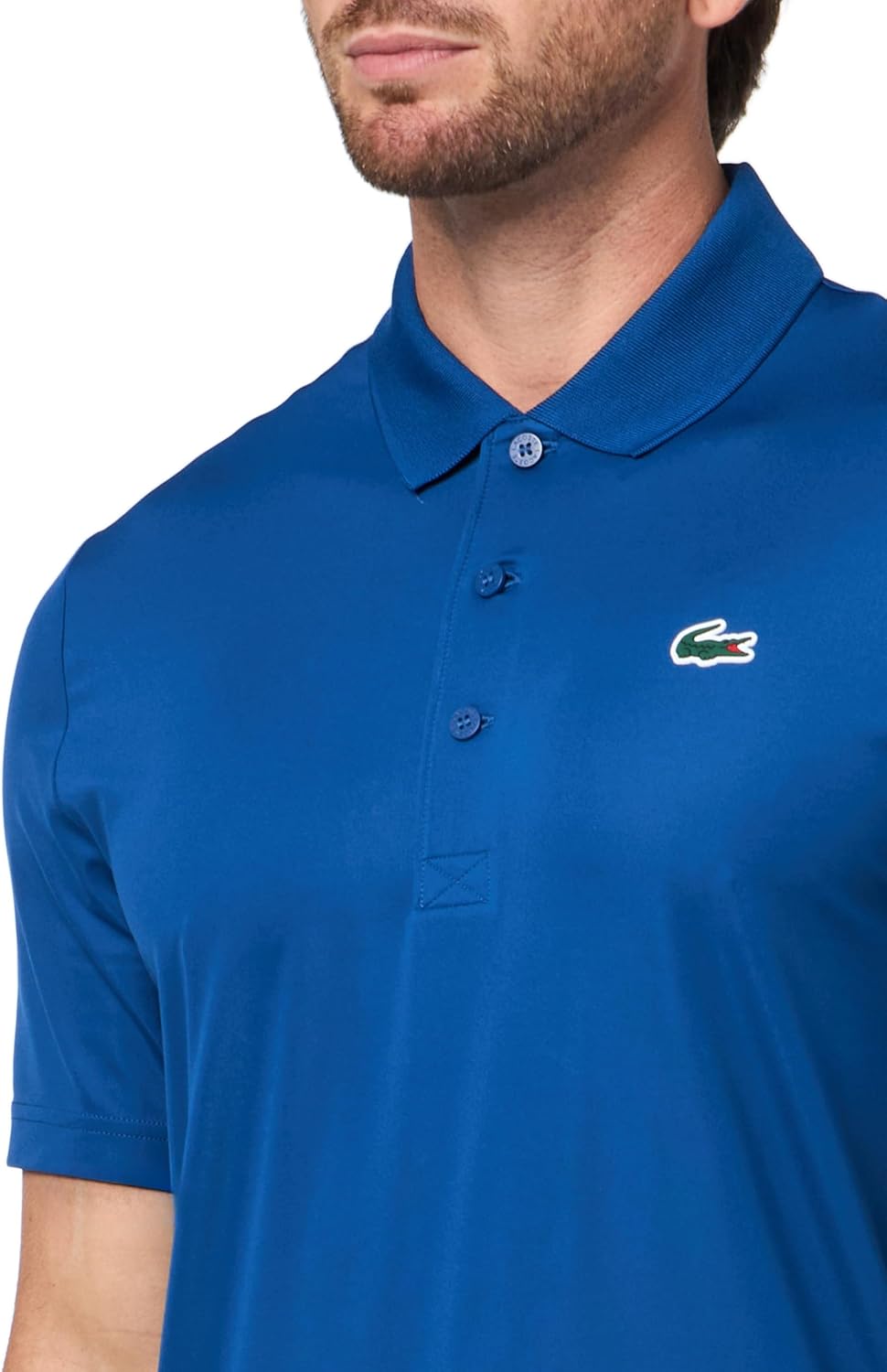 Мужская поло для гольфа Lacoste Sport Regular Fit с защитой от ультрафиолета, France Blue — фото 3
