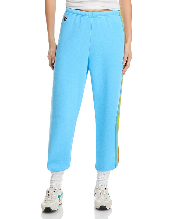 

Радужные полосатые спортивные брюки Aviator Nation, синий