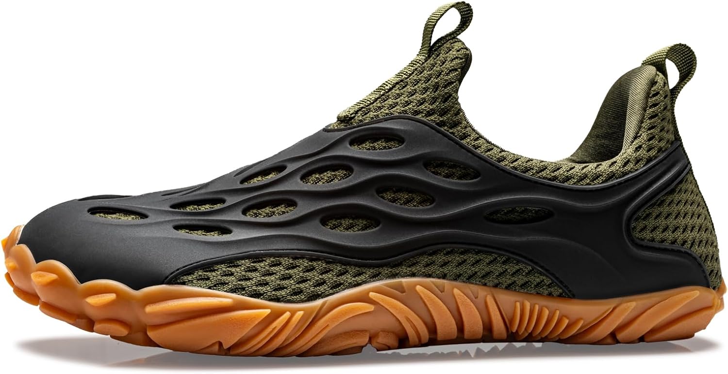 

Кроссовки для женщин и мужчин, модные кроссовки - с нулевым перепадом, широким носком Bare Frog, зеленый