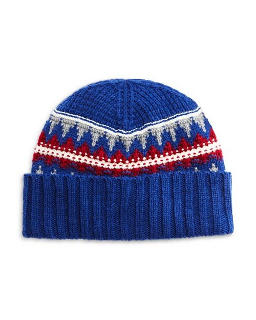 

Вязаная шапка с манжетами Fair Isle The Men's Store at Bloomingdale's, цвет Blue