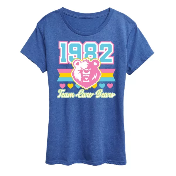 

Женская футболка с принтом Care Bears 1982 Licensed Character, синий