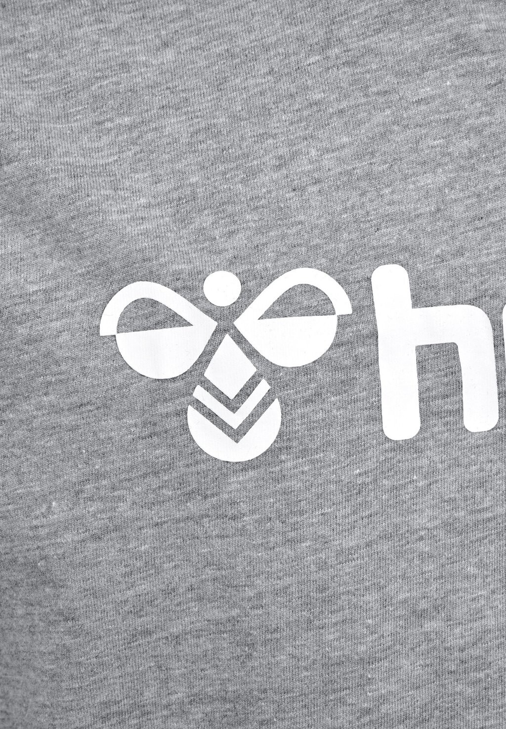 Футболка с принтом Logo Kids Unisex Hummel, цвет grey melange — фото 4