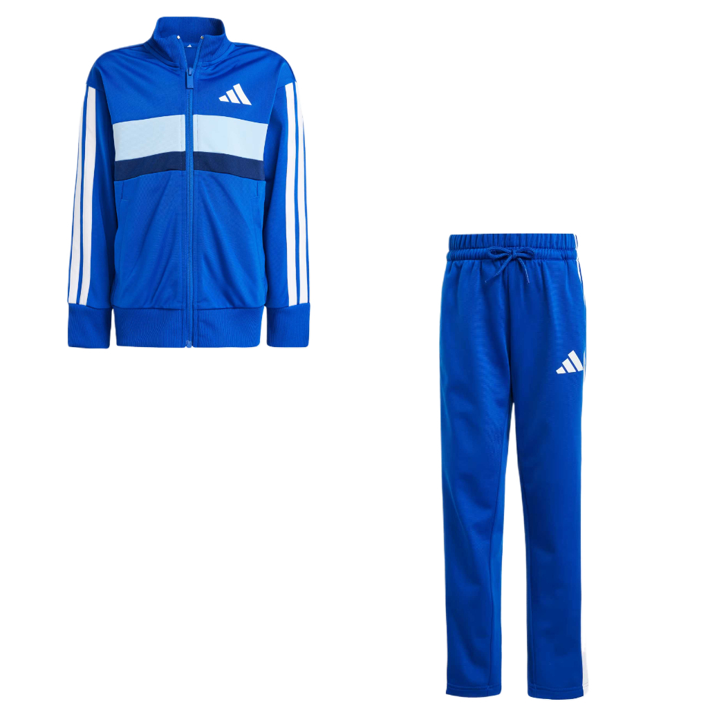 Спортивный костюм Casual Sportswear ESSENTIALS Tiberio 3 Stripes Tricot для детей, 2 предмета, возраст 3-7 лет Adidas, синий