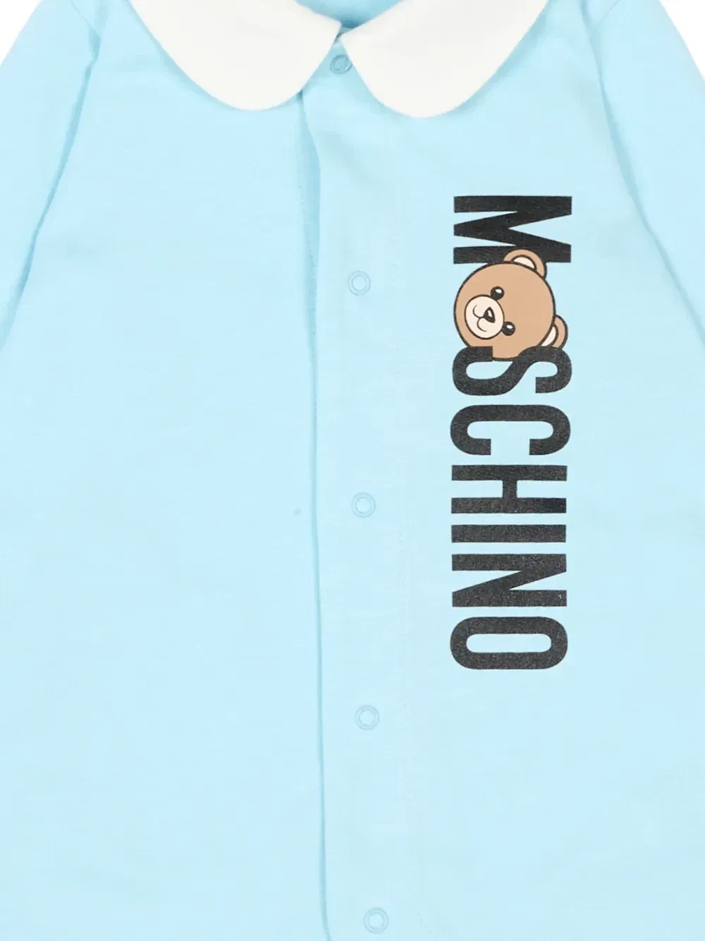 Комбинезон для новорожденного с логотипом Moschino Kids, синий — фото 3