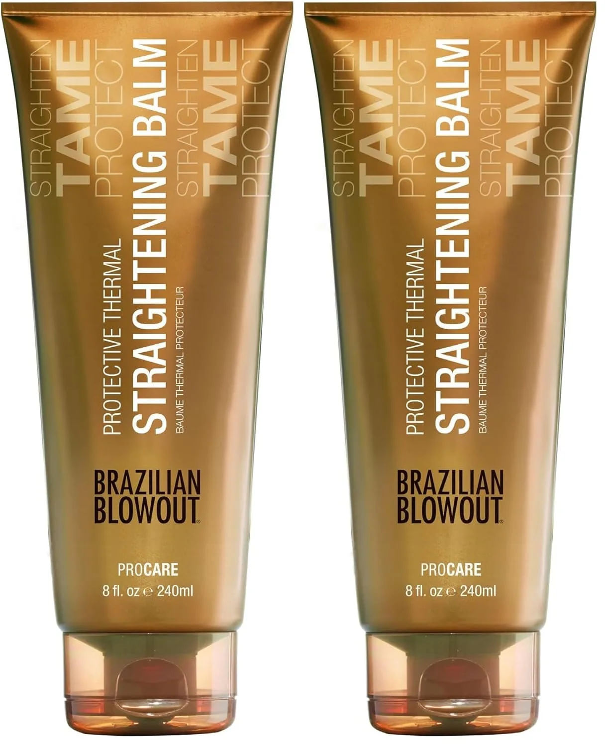 Защитный термоукладочный бальзам для выпрямления волос BRAZILIAN BLOWOUT, 8 жидких унций (упаковка из 2 шт.)
