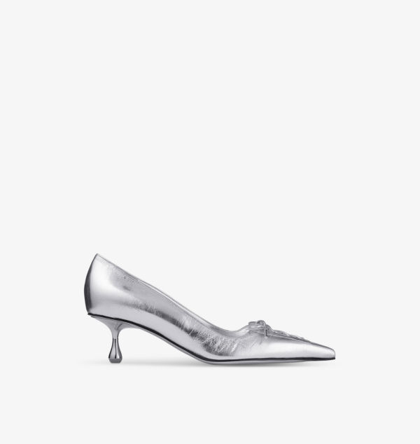 Туфли-Лодочки Scarlett 50 Vintage из металлизированной кожи Jimmy Choo, серебряный