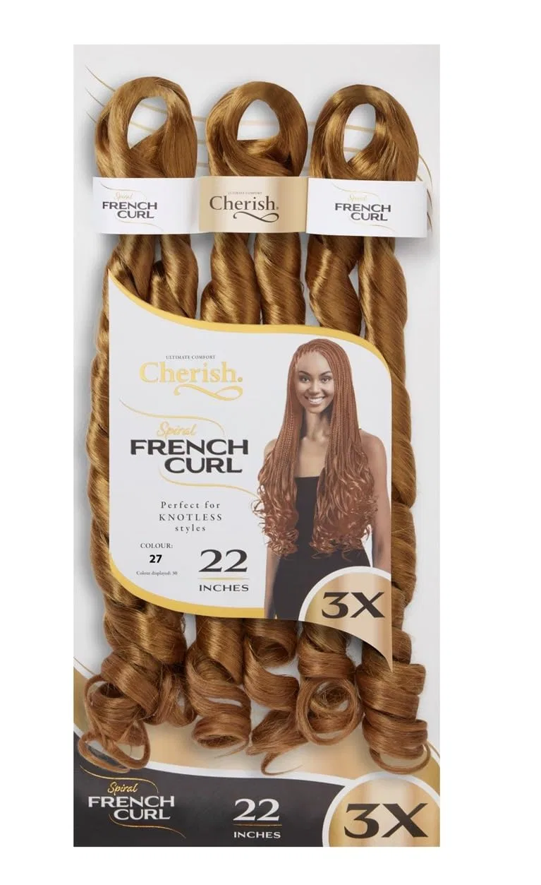Плетение для волос Cherish Spiral French Curls, 3 шт., 55.9 см Cherish