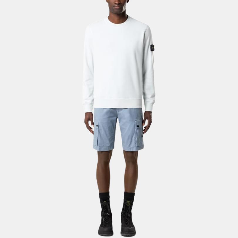Свитшот с круглым вырезом STONE ISLAND, sky синий — фото 4