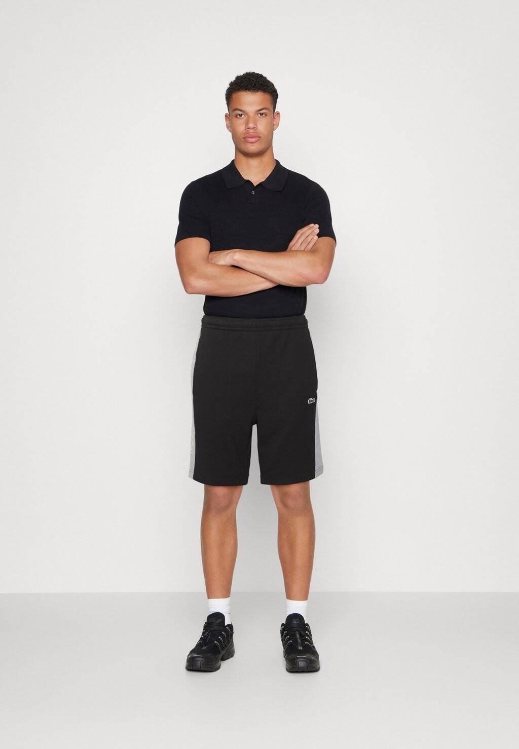 

Спортивные брюки Color Block Shorts Lacoste, цвет noir/gris chine, Черный, Спортивные брюки Color Block Shorts Lacoste, цвет noir/gris chine