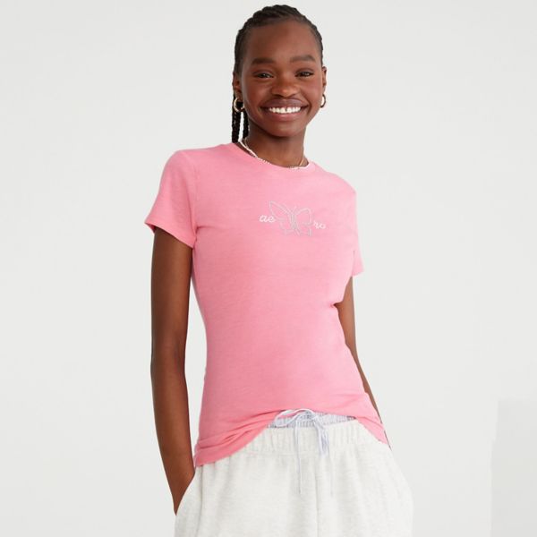 

Футболка с графическим принтом для юниоров Aeropostale, цвет bubblegum