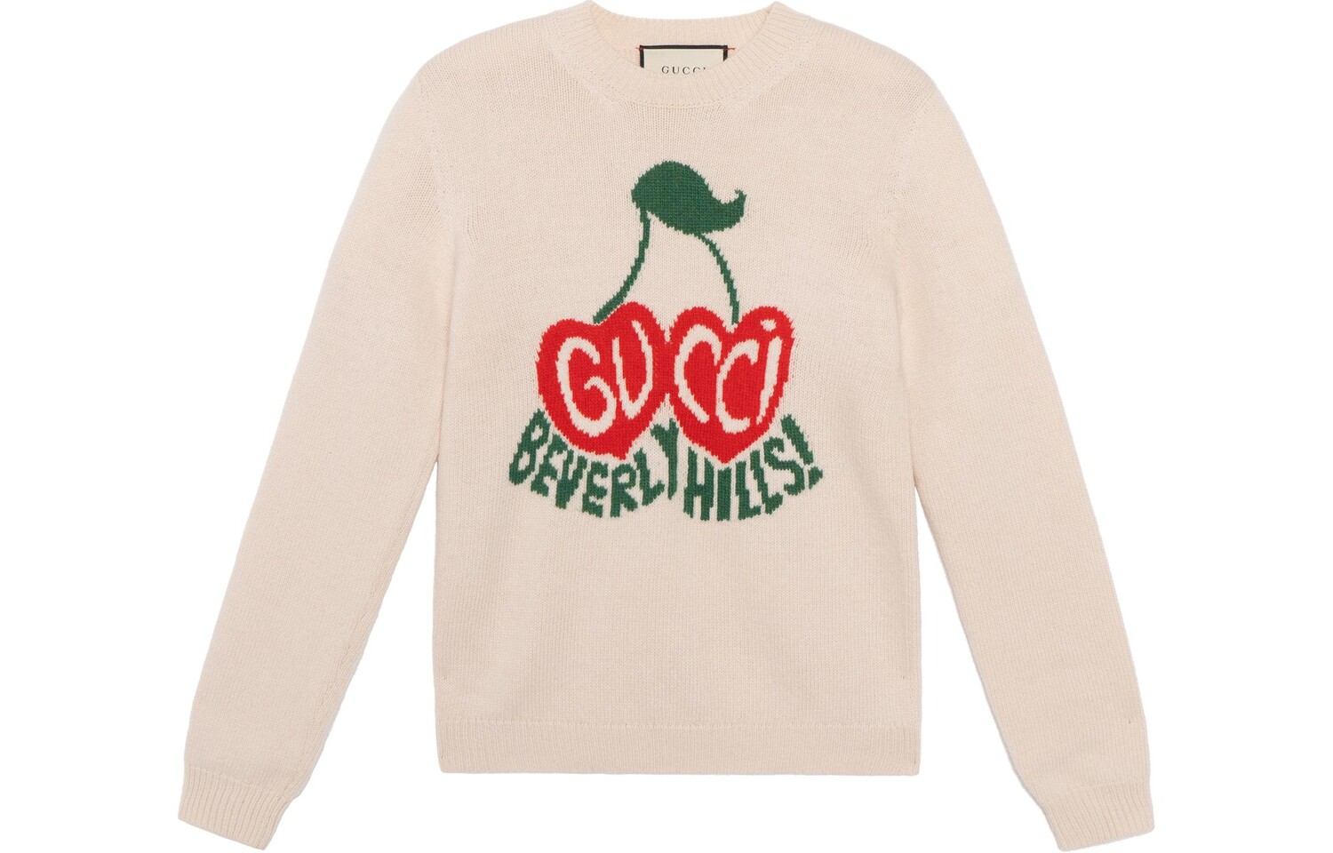 

Свитер женский Gucci Cherries Logo, бело-бежевый
