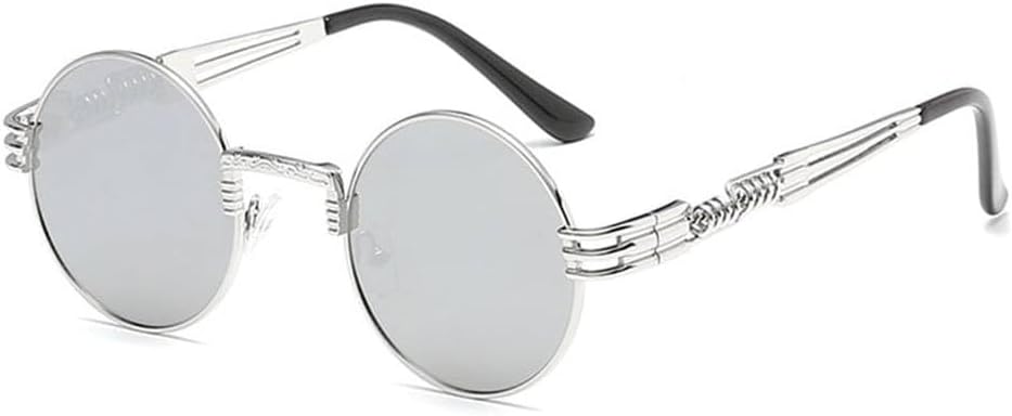 

Модные ретро-солнцезащитные очки в стиле стимпанк с металлическими дужками для мужчин и женщин, разноцветные, в стиле панк, с защитой от ультрафиолета UV400 LOVQZAOF, N1 Silver Mercury