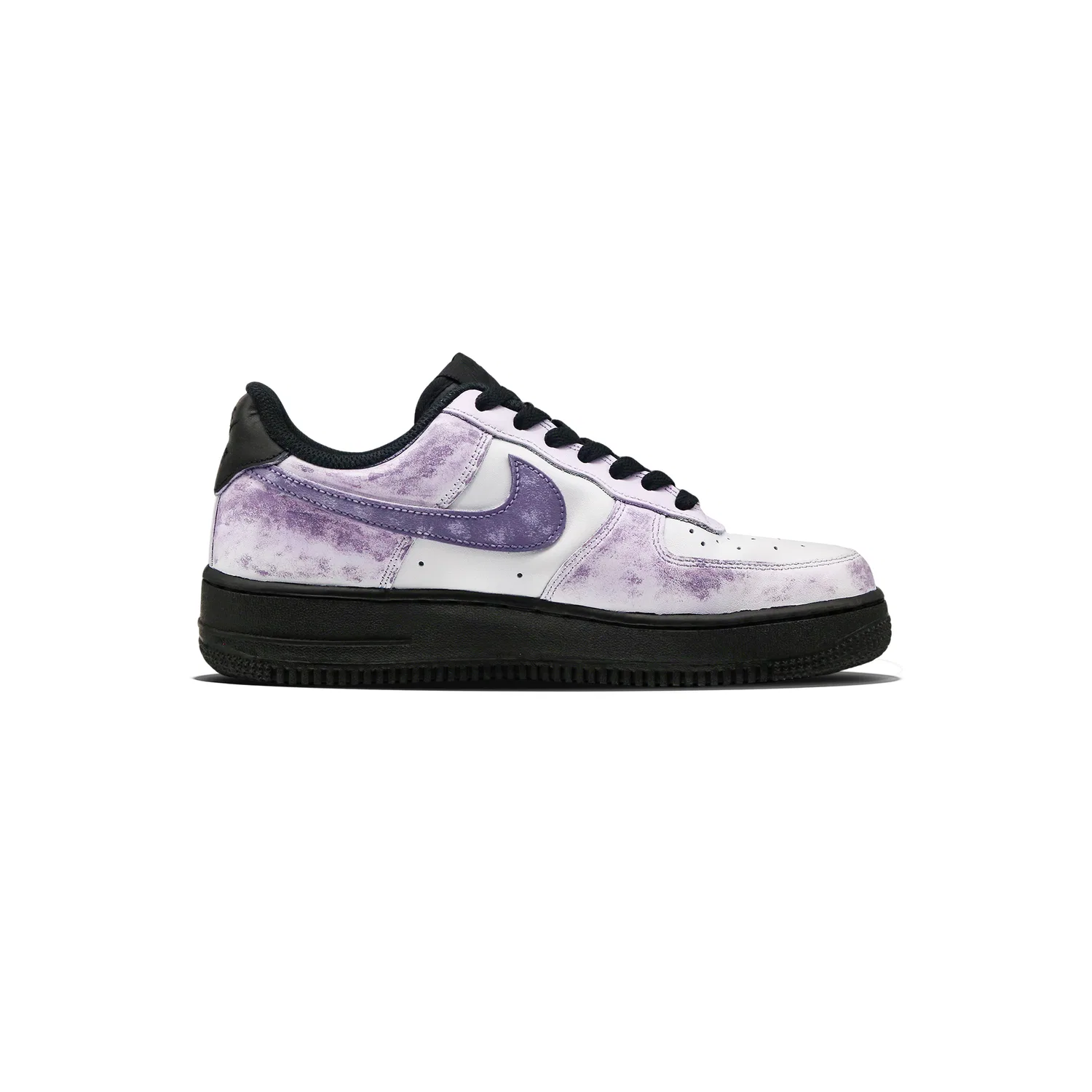 Кроссовки для скейтбординга детские Air Force 1 Purple Mist Black Reef из синтетической кожи и кожи, износостойкие, низкие Nike, Light Purple — фото 3
