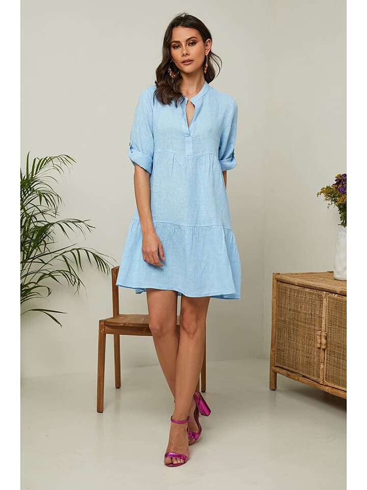 

Короткое платье Joséfine Leinenkleid Gabin, светло-синий