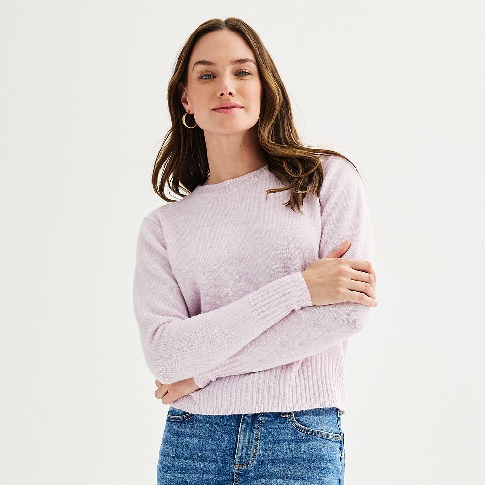 

Женский свитер Sonoma Goods For Life с круглым вырезом, цвет Delightful Lilac