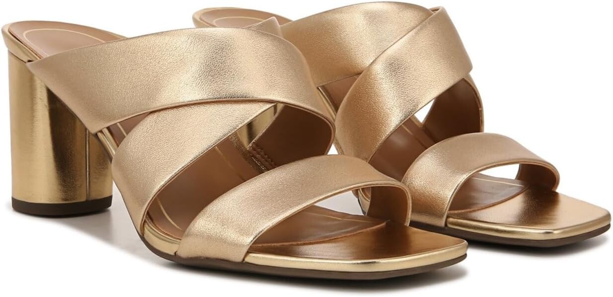 

Сандалии на плоской подошве Merlot VIONIC, цвет Gold Metal Leather