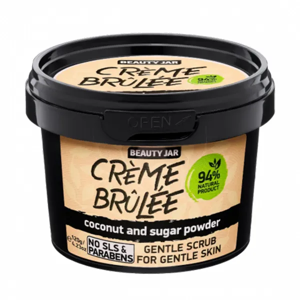

Нежный скраб для лица для гладкой кожи Crème Brûlée Face Scrub Beauty Jar, 120 g