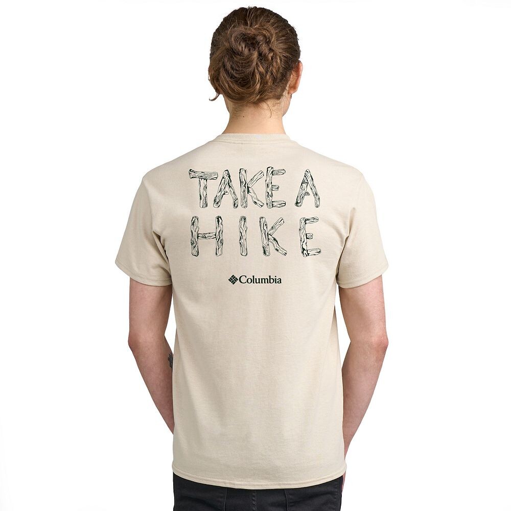 

Мужская футболка Columbia с коротким рукавом и рисунком, цвет Beige Hike
