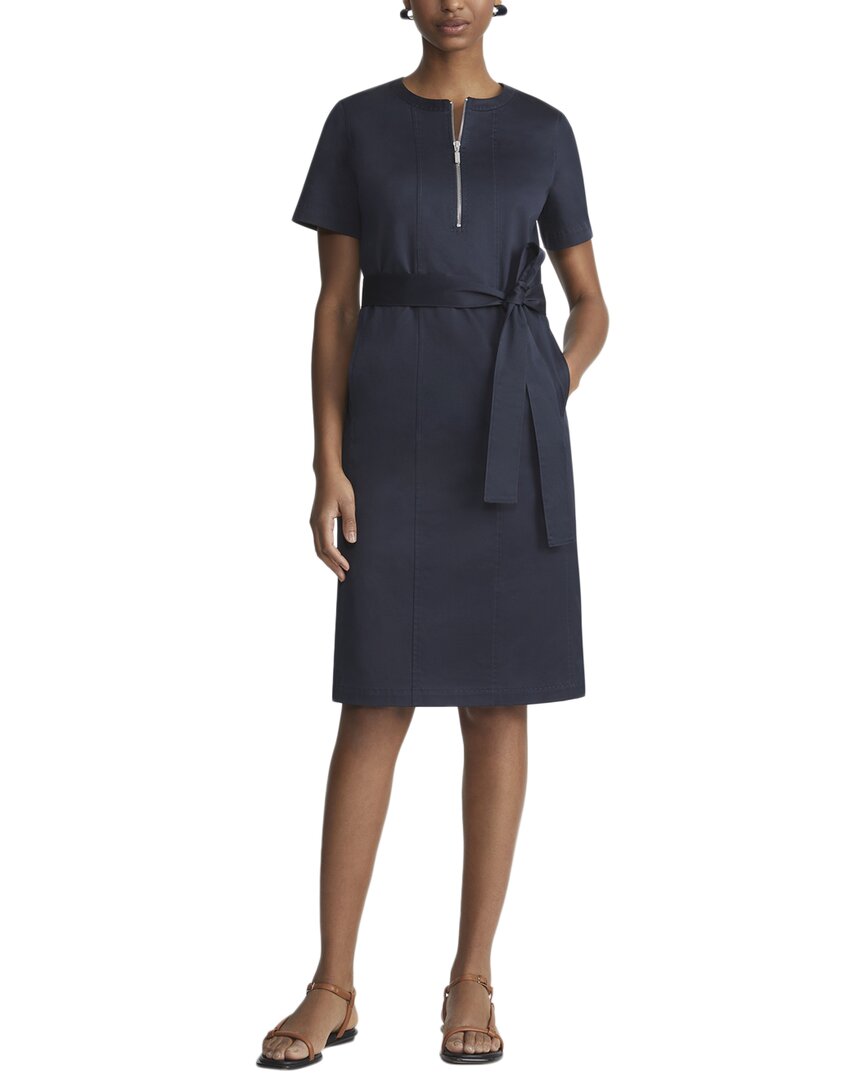 

Lafayette 148 New York Платье с поясом и застежкой-молнией спереди, Ink