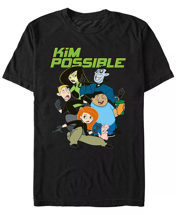 

Мужская футболка с коротким рукавом с логотипом группы Kim Possible Fifth Sun, черный