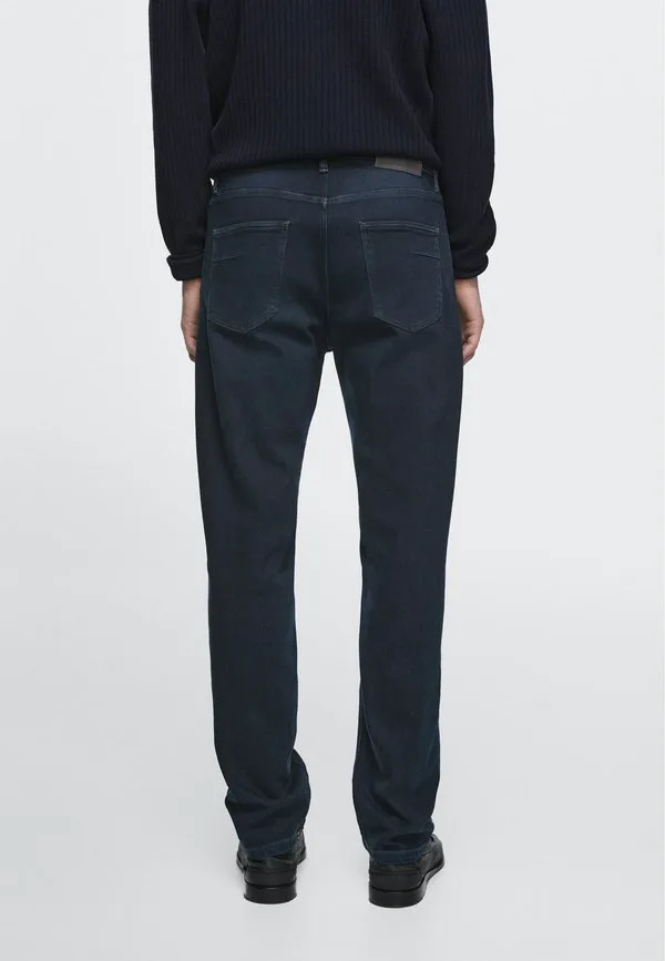 Легкие джинсы прямого кроя с эффектом потертости Massimo Dutti, Mottled Light Blue — фото 3