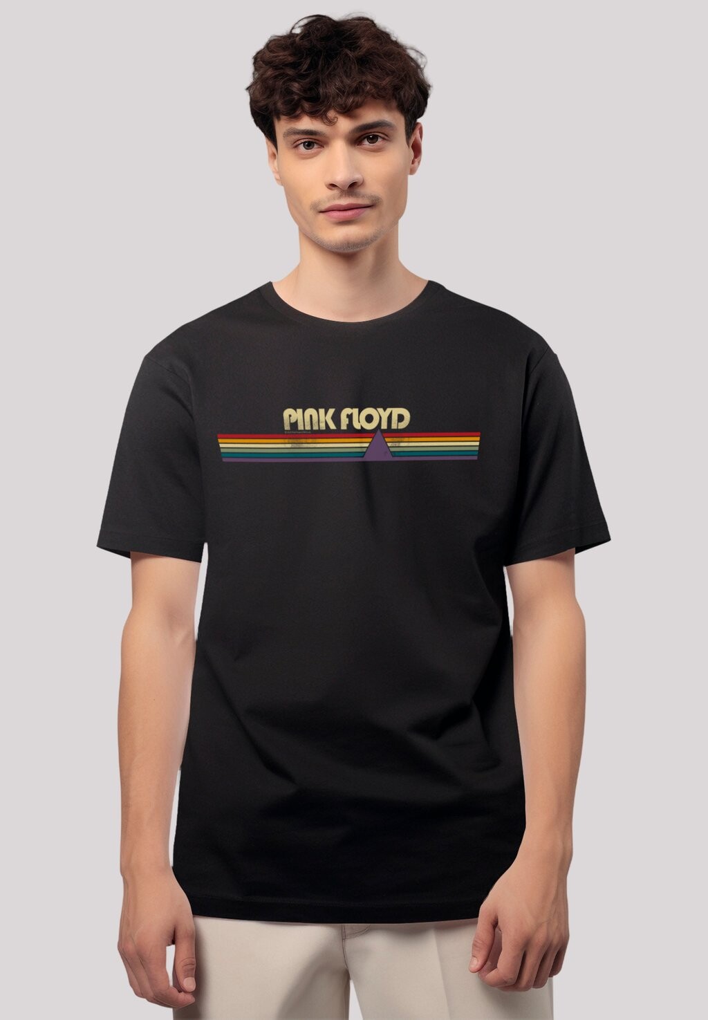 

Футболка с принтом FLOYD PRISM RETRO STRIPES F4NT4STIC, черный