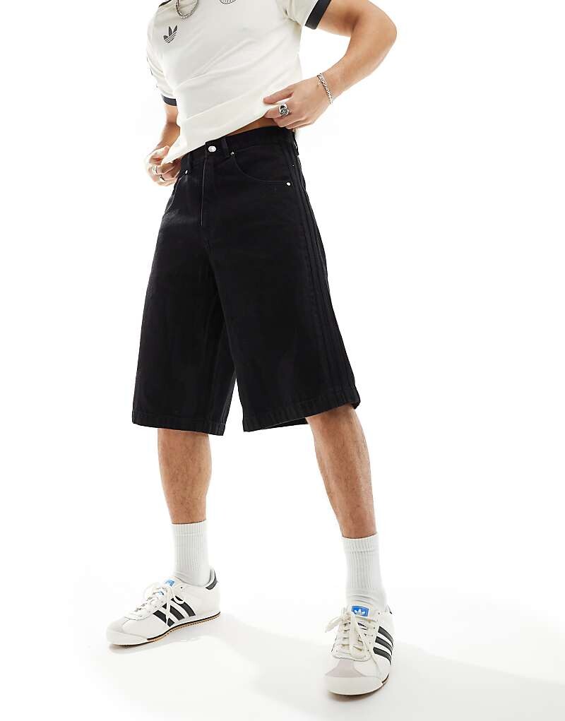 

Черные джинсовые шорты adidas Originals Flame