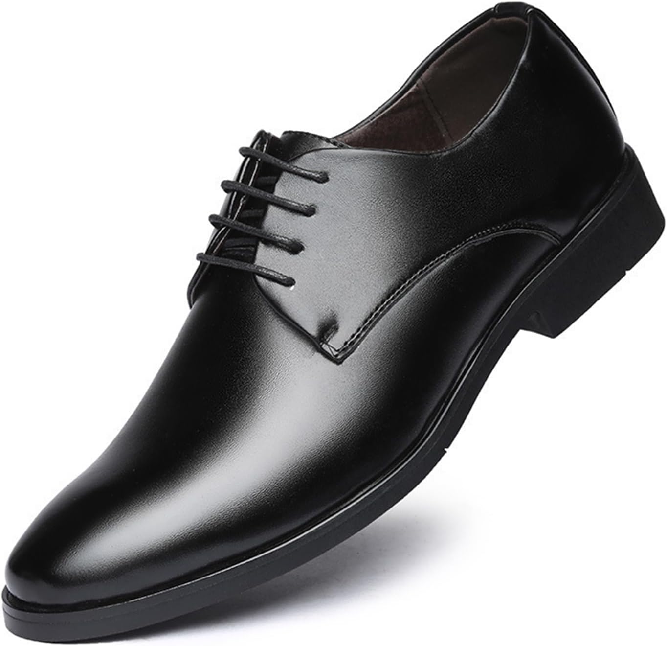 

Мужские классические туфли KYOESCAI Oxford с шнуровкой, современные формальные, прочные и комфортные деловые дерби для мужчин, черный