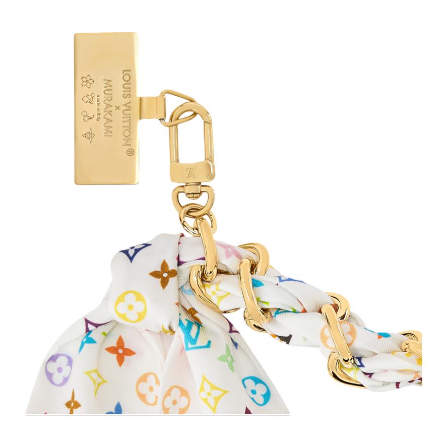 LOUIS VUITTON Аксессуар для сумки из ткани Takashi Murakami Collaboration для женщин, белый — фото 2