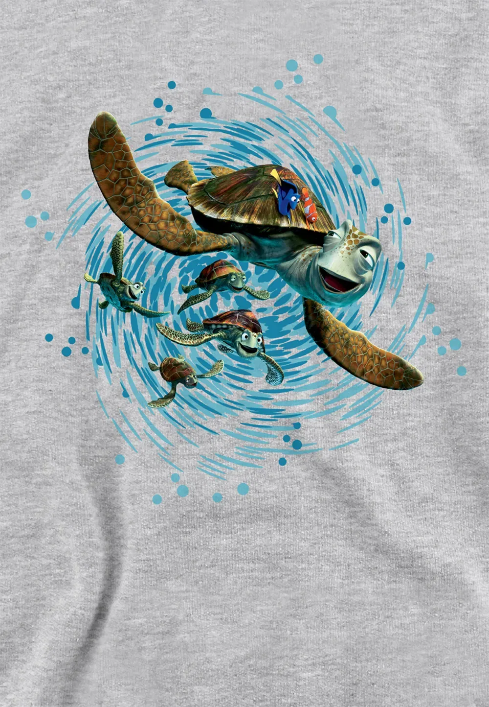 Детский худи Disney Finding Nemo Crush Ride The Wave, серый — фото 2