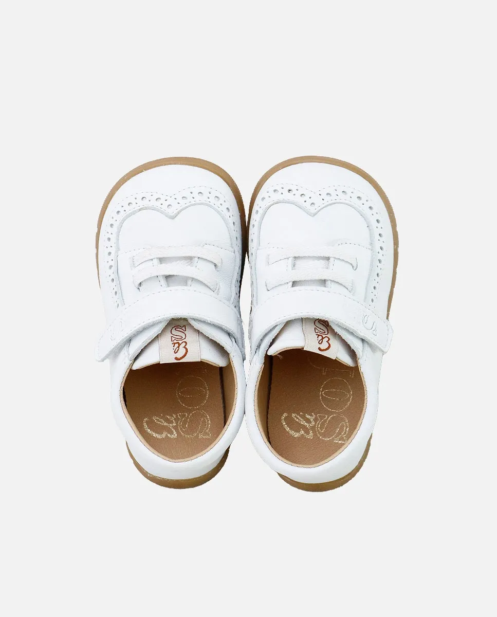 Детские босоножки barefoot из кожи с липучкой Eli 1957, белый — фото 4