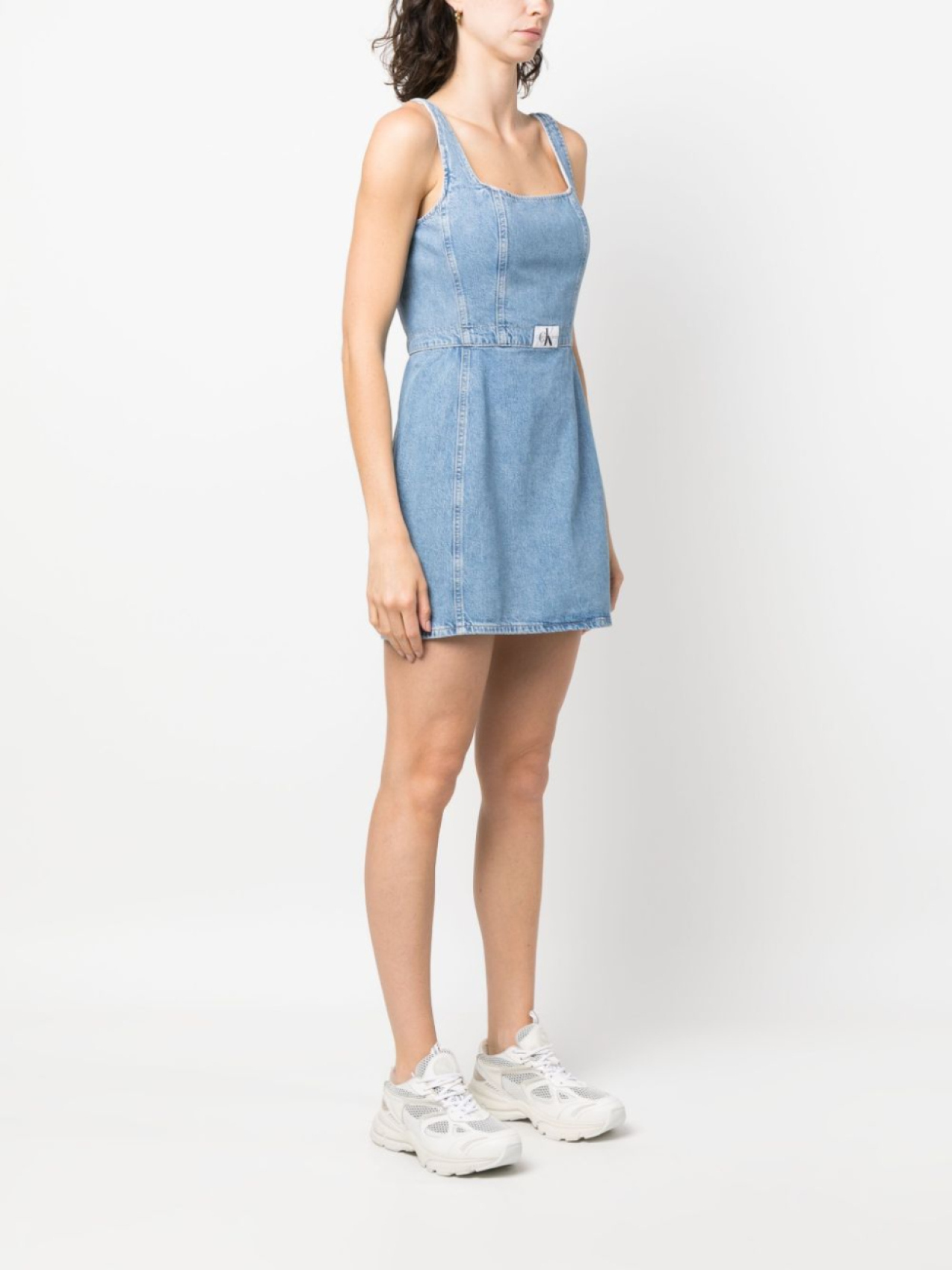 

Calvin Klein Jeans джинсовое платье мини с вышитым логотипом, синий