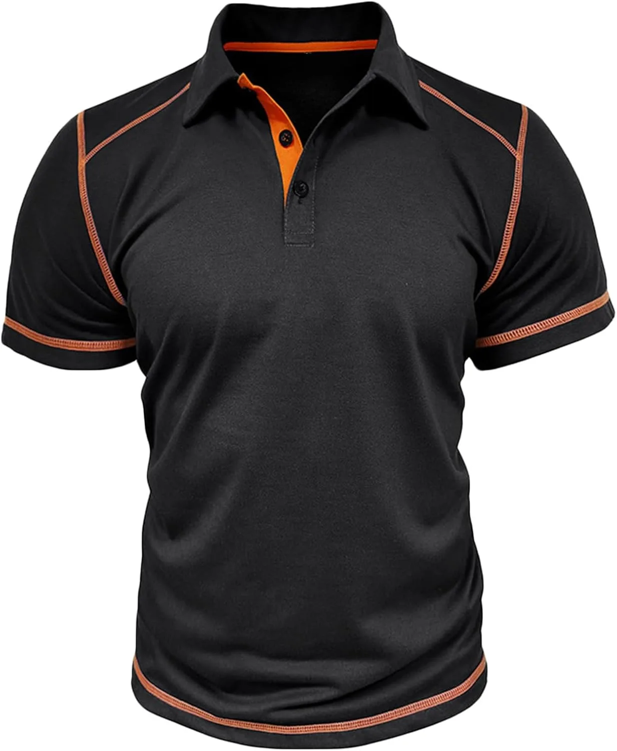 

Мужская футболка с коротким рукавом Henley, хлопок, Regular-Fit